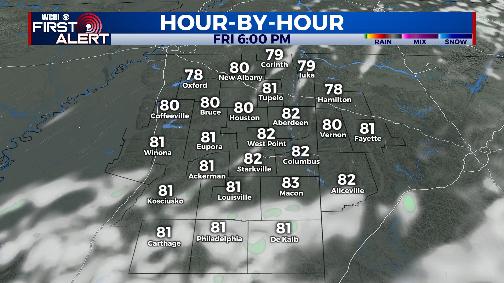 Decreasing clouds Friday, nice weekend ahead - Home - WCBI TV | Telling ...