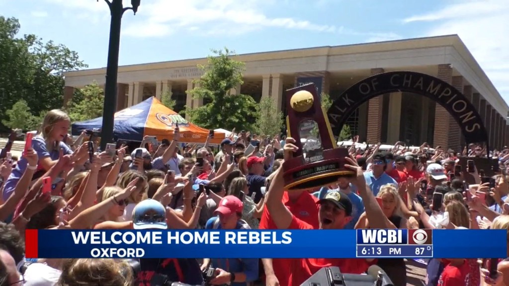 Ole Miss Rebels Return Home After College World Series Victory.