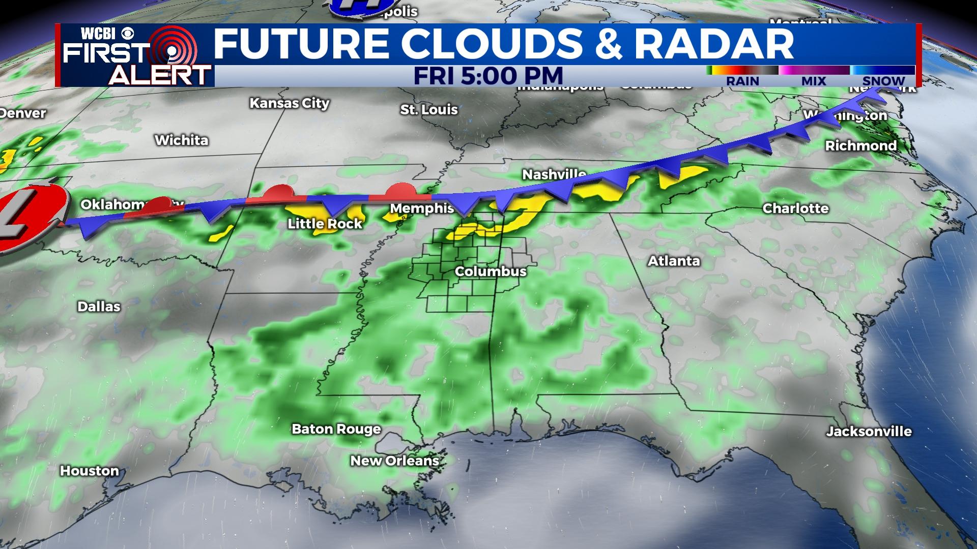 Rain and storms likely at times this weekend - Home - WCBI TV | Telling ...