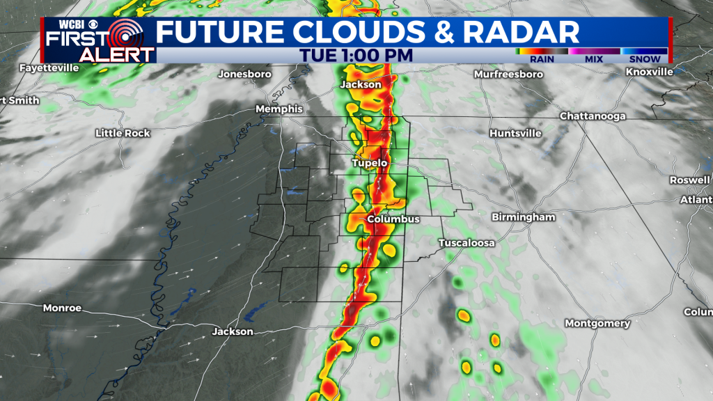 Strong to Severe Storms Possible on Tuesday - Home - WCBI TV | Telling ...