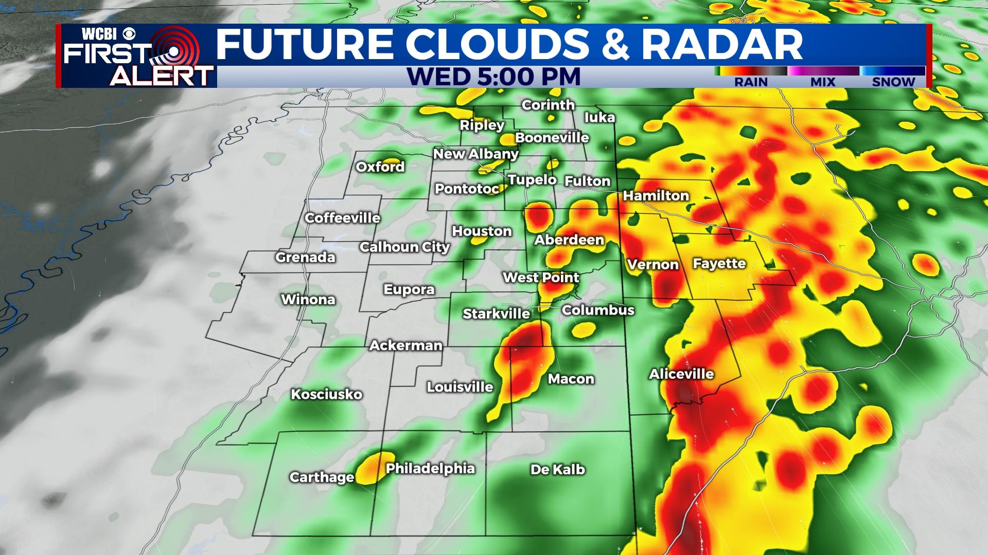 Additional heavy rain and storms Wednesday - Home - WCBI TV | Telling ...