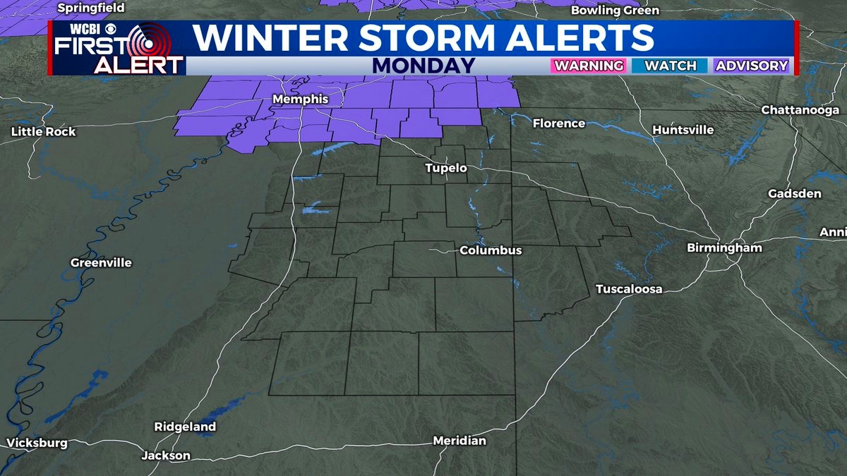 Winter weather advisory issued for far northern Mississippi - Home ...
