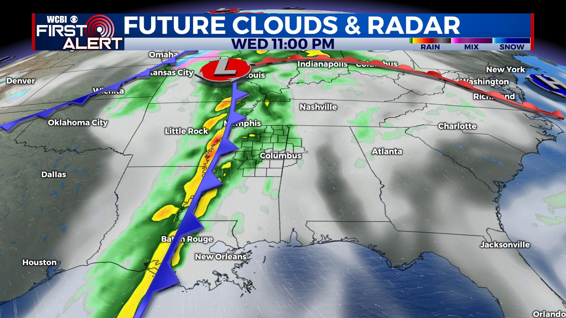 Staying warm with storm threat Wednesday night - Home - WCBI TV ...