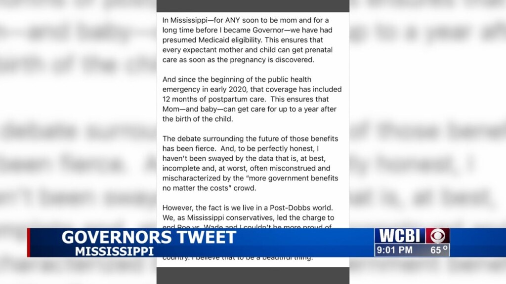 Governor Tate Reeves Reverses Course On Medicaid Postpartum Coverage For Mississippi Mothers.