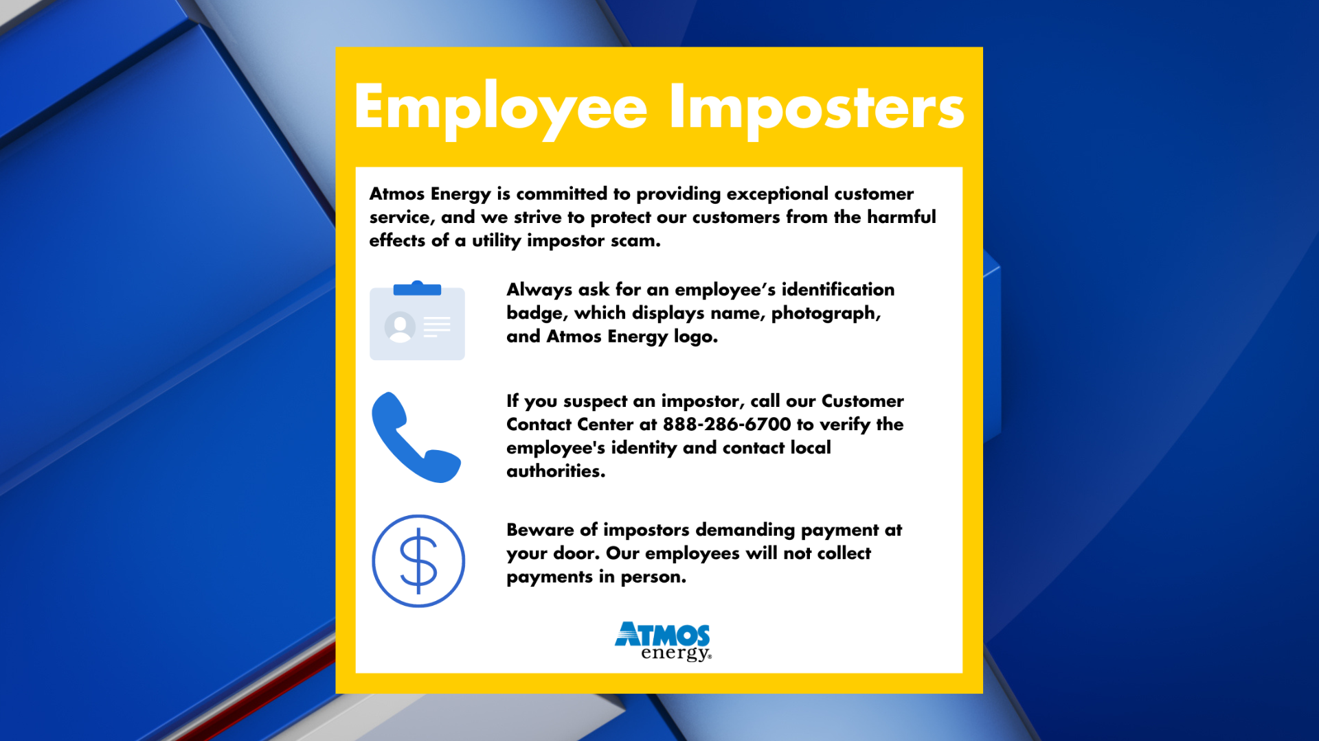 Atmos Energy Customers Need To Stay Vigilant Against Utility Scammers