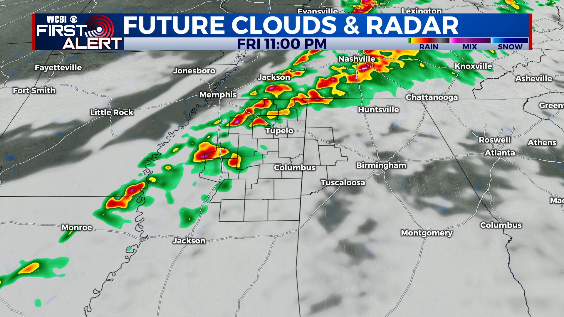 Severe storms possible Friday night - Home - WCBI TV | Telling Your Story