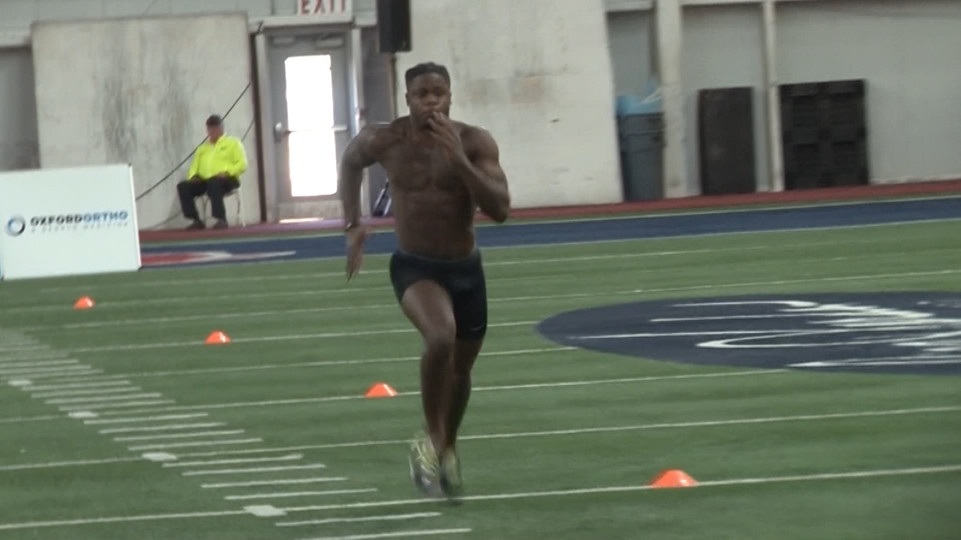 Zach Evans participates in Ole Miss Pro Day after sitting out NFL