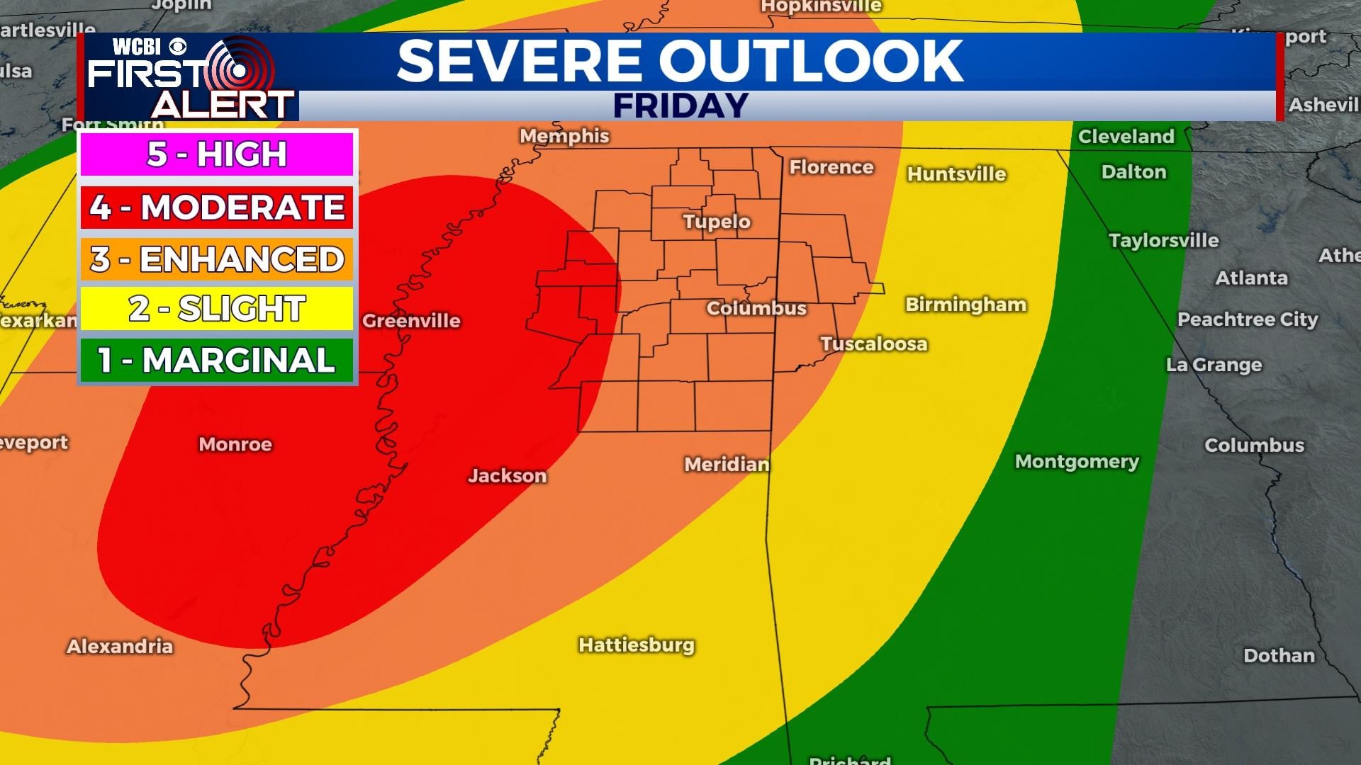 Severe threat into the weekend - Home - WCBI TV | Telling Your Story