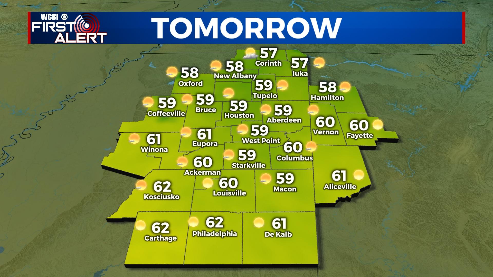 Slightly warmer, rain on the way - Home - WCBI TV | Telling Your Story