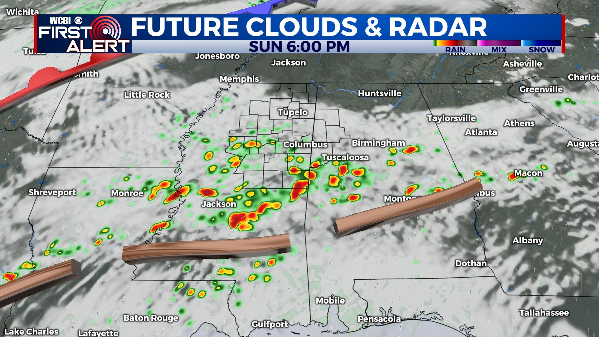 End of the weekend rain chance - Home - WCBI TV | Telling Your Story