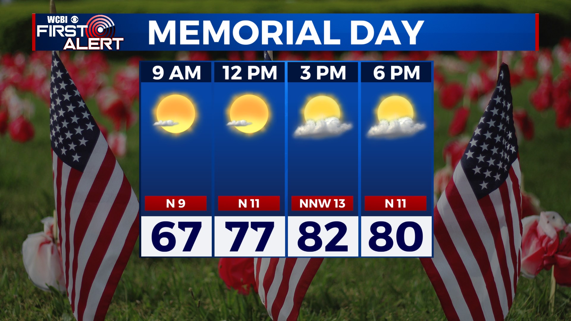 Warm And Sunny Memorial Day Home Wcbi Tv Telling Your Story