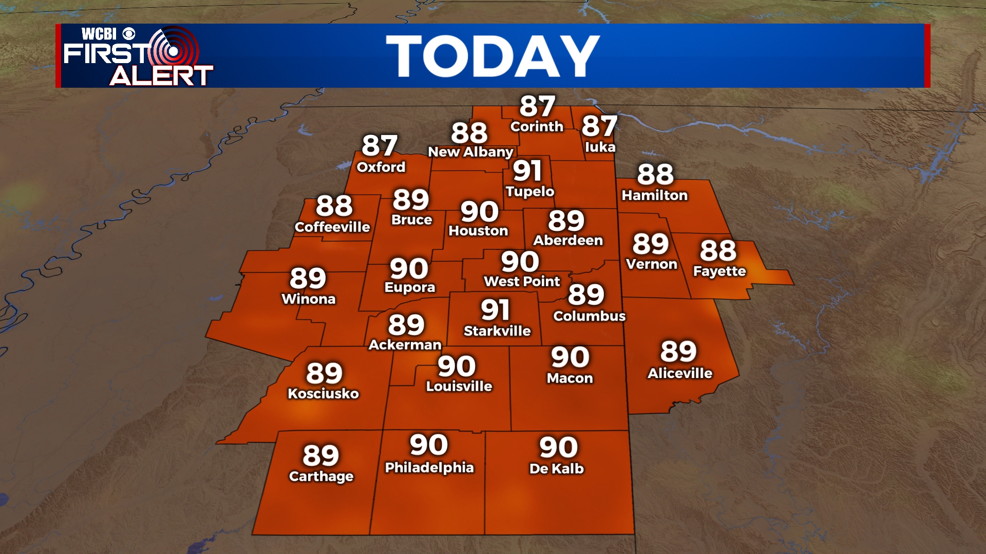 Hot and humid for now - Home - WCBI TV | Your News Leader