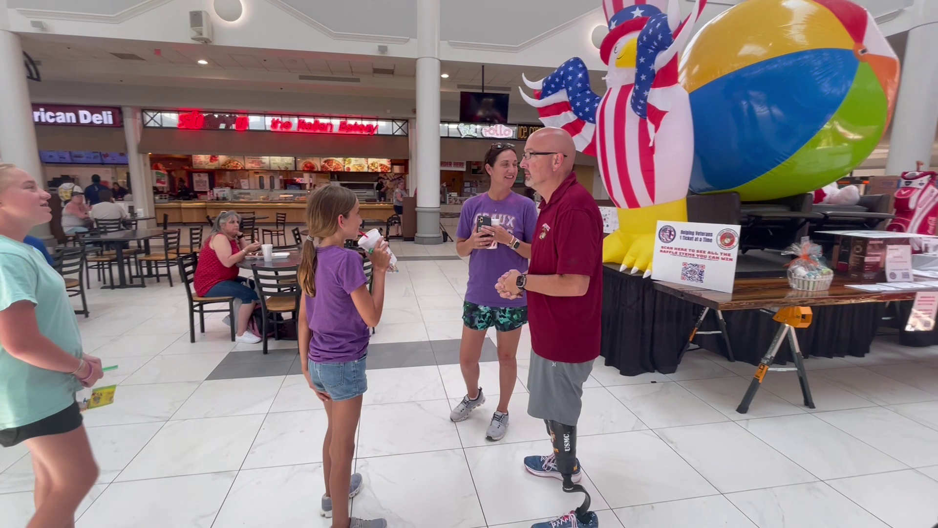 Disabled Marine camps out in Tupelo mall food court to help wounded vets - Vimarsana News