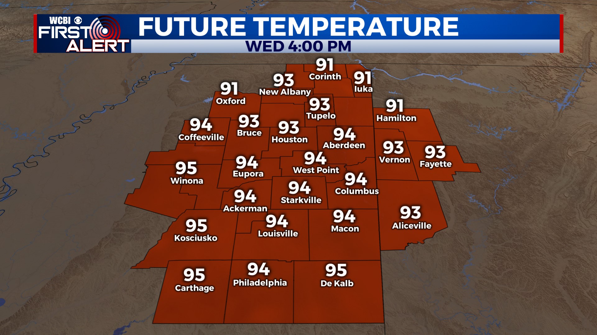 Heat danger builds through end of week - Home - WCBI TV | Telling Your ...