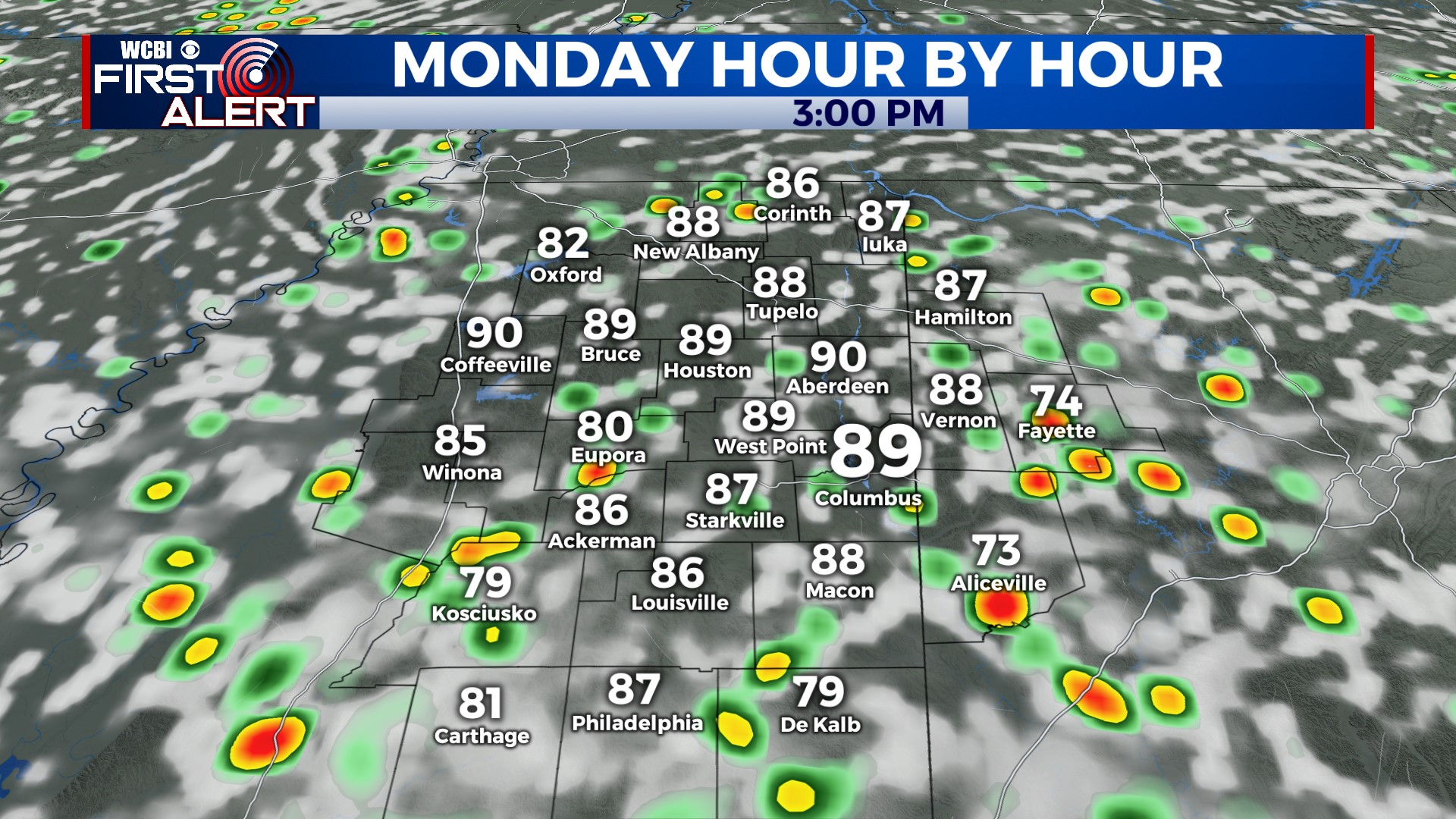 PM showers more likely to start the week - Home - WCBI TV | Telling ...