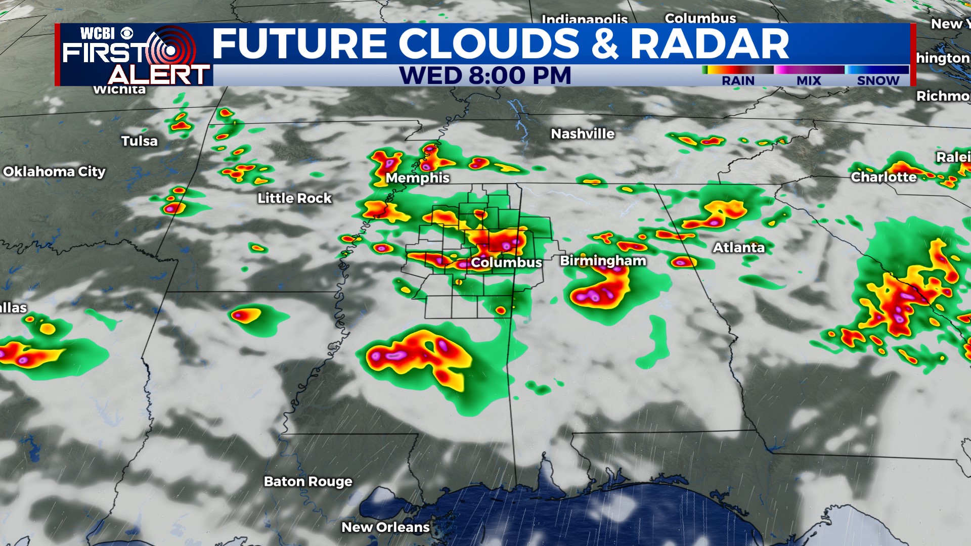 Severe storms possible Wednesday - Home - WCBI TV | Telling Your Story