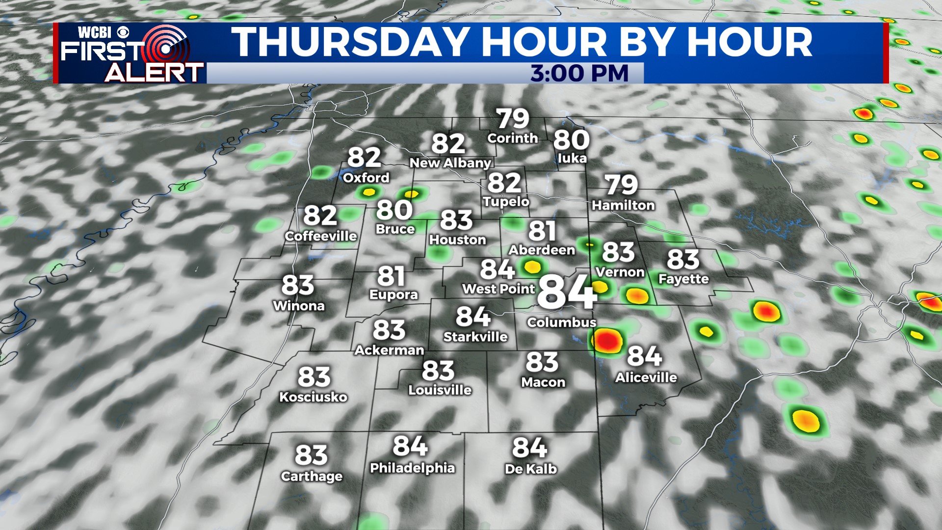 Spotty rain Thursday, then drying out and heating up - Home - WCBI TV ...