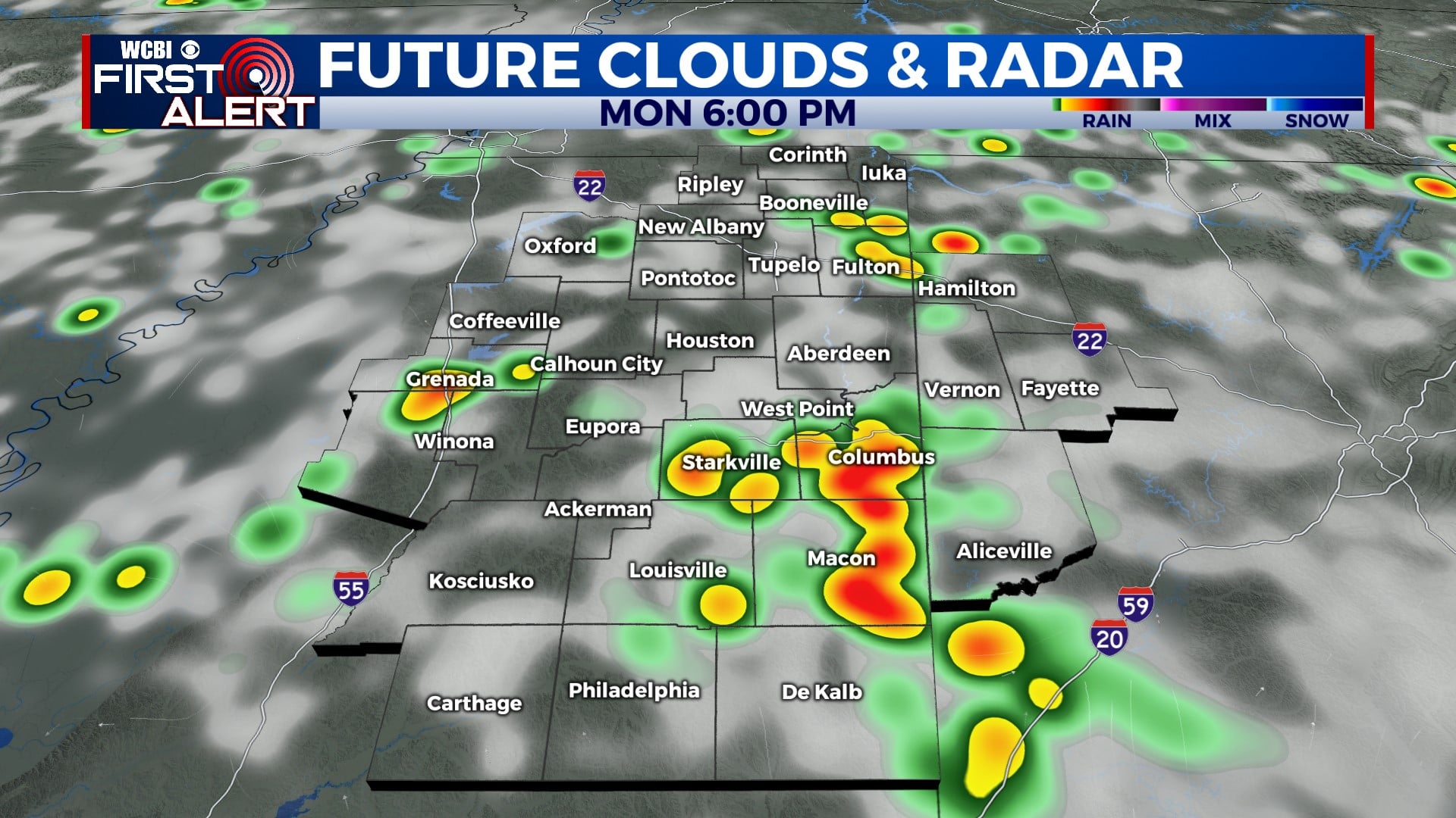Rain and Storms To Start the Week - Home - WCBI TV | Telling Your Story