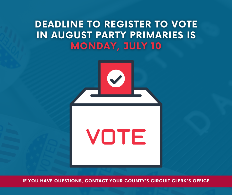 Deadline To Register To Vote In August Party Primaries Is Monday July 10