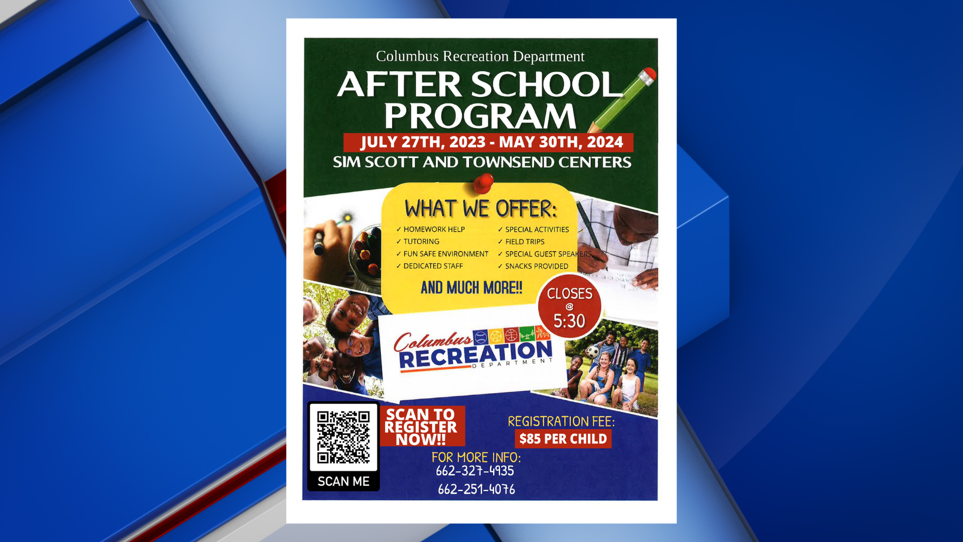Columbus Parks and Rec announces after-school program - Vimarsana News