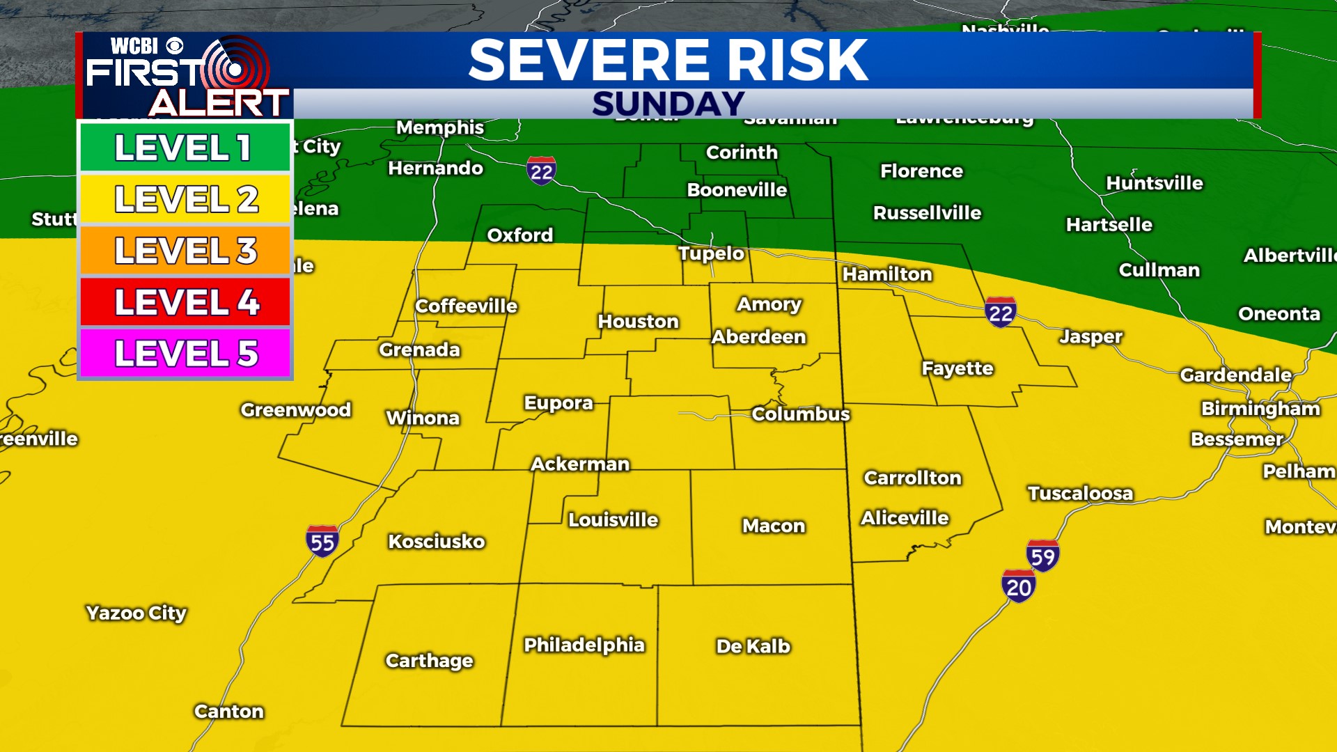 Strong Storms Possible Again on Sunday - Home - WCBI TV | Telling Your ...