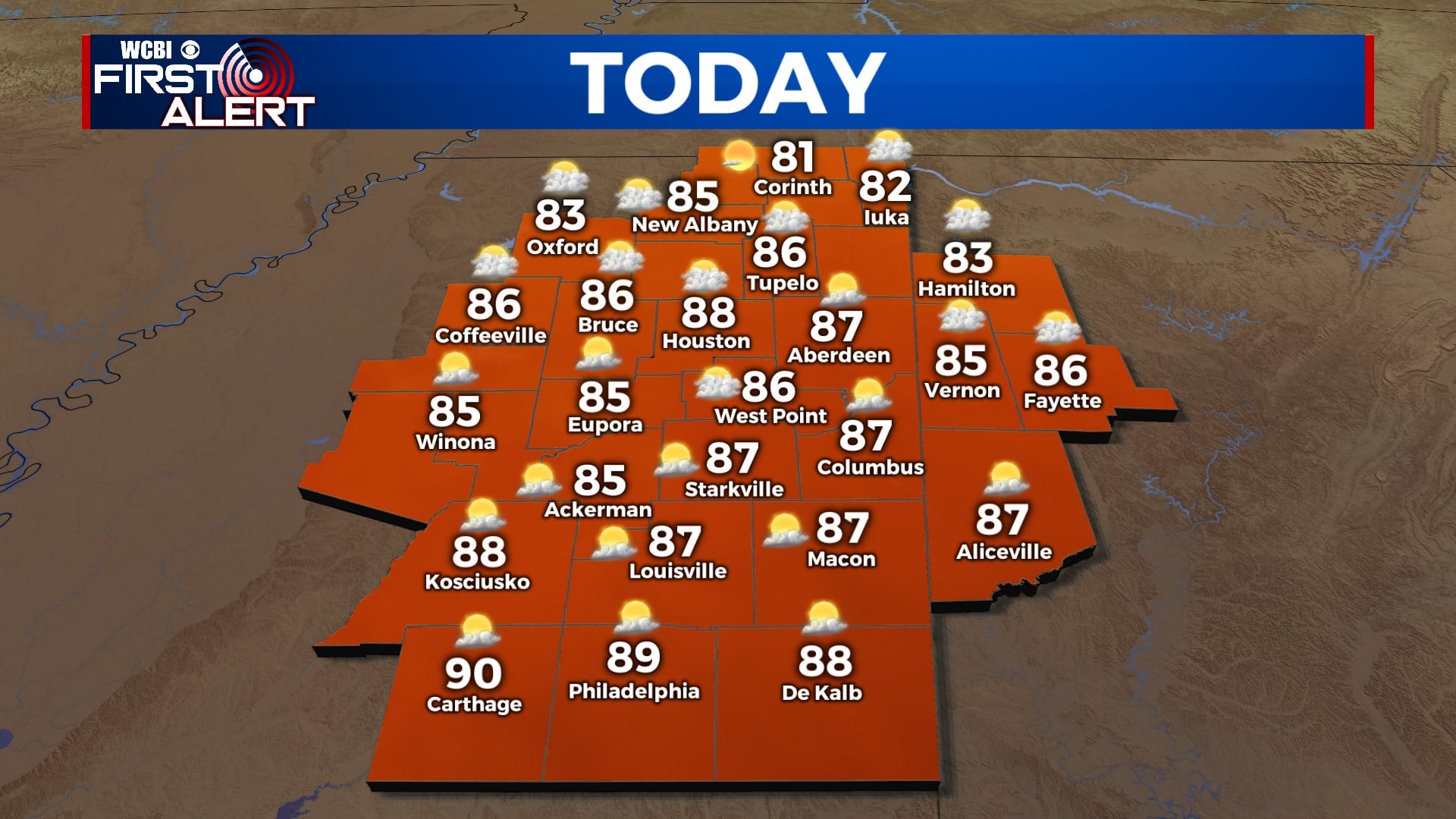 A break in the major heat for mid-week - Home - WCBI TV | Telling Your ...