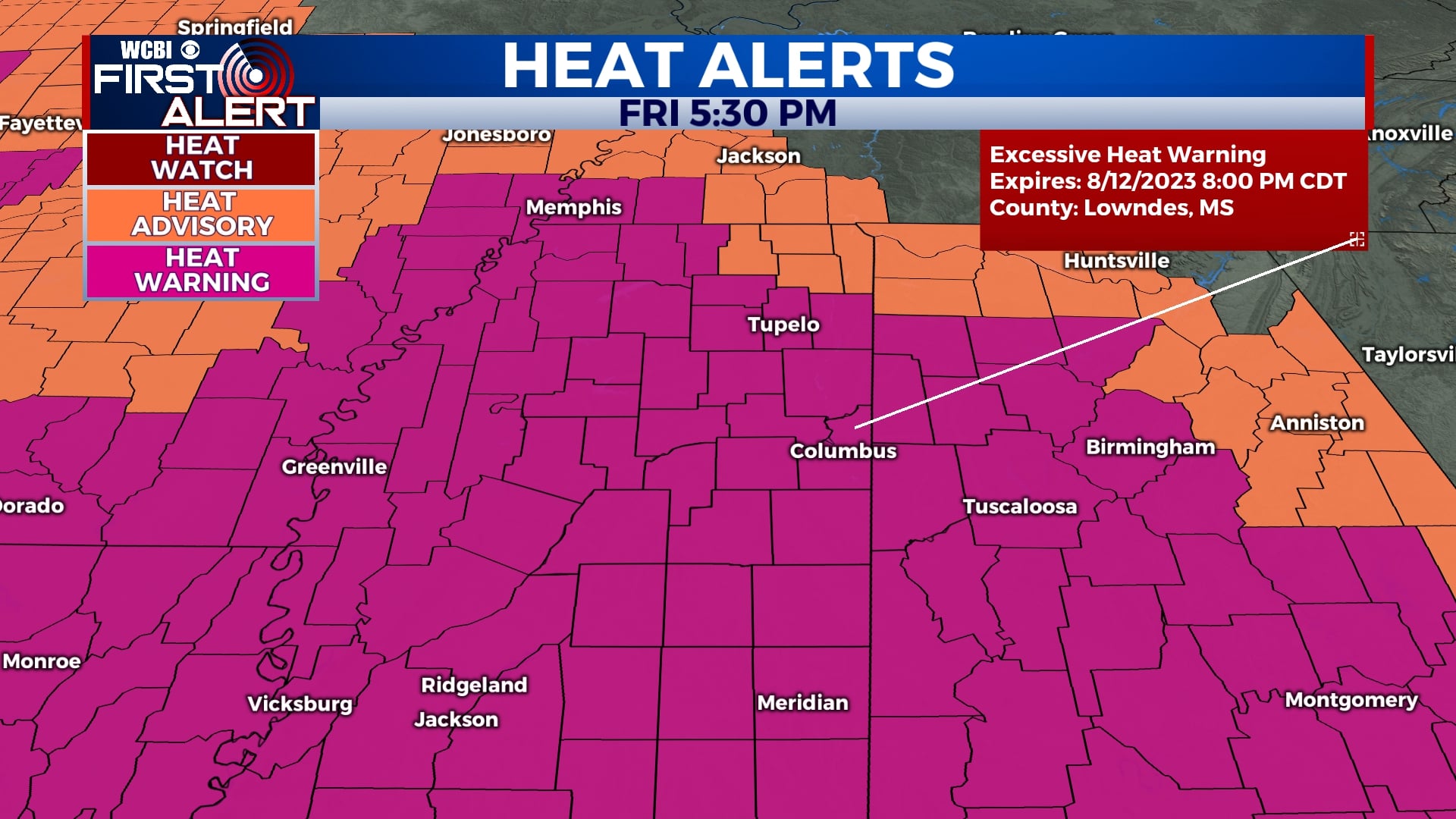 More weekend heat, less rain - Home - WCBI TV | Telling Your Story