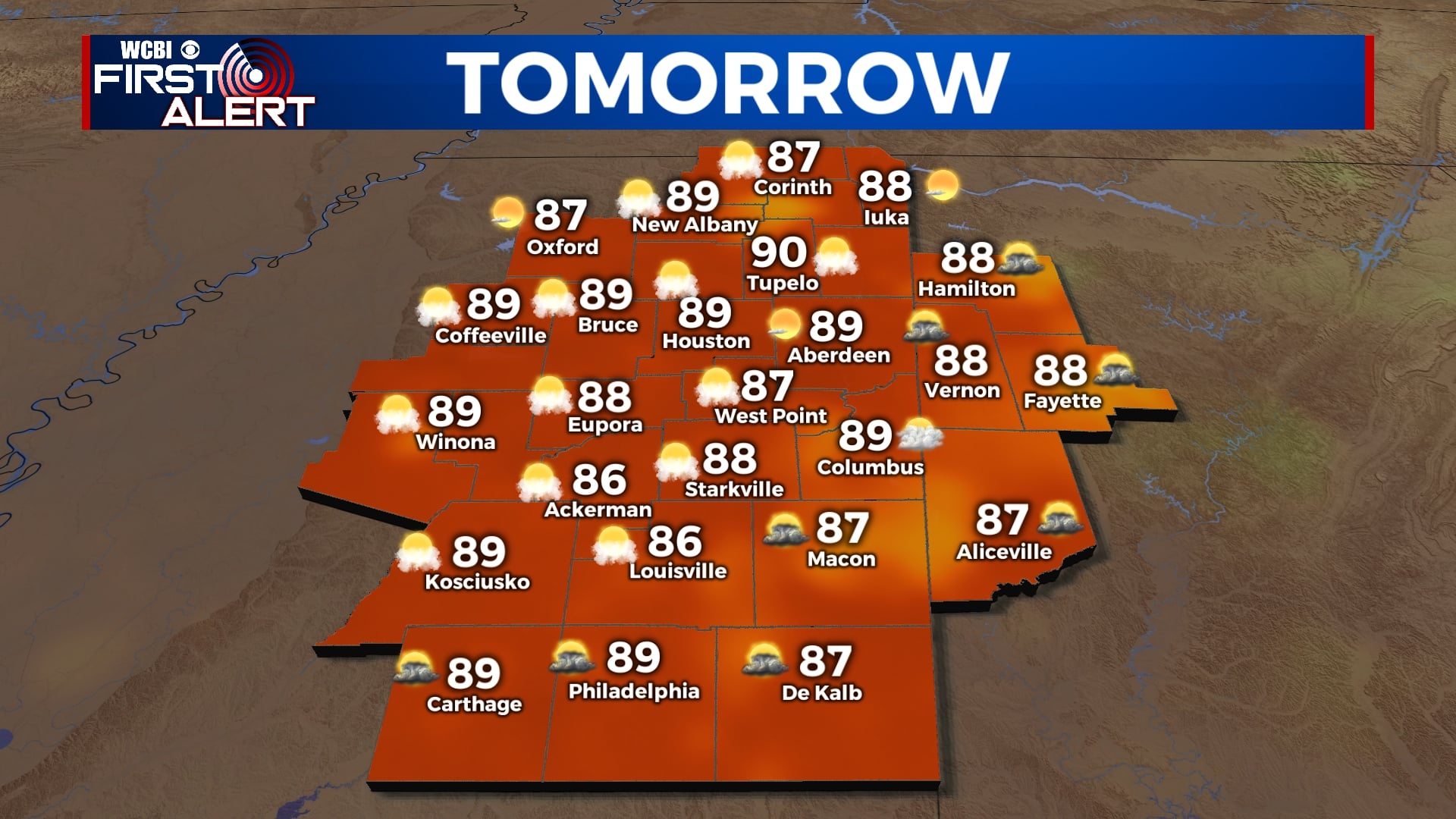 Hot and humid end of the month - Home - WCBI TV | Telling Your Story