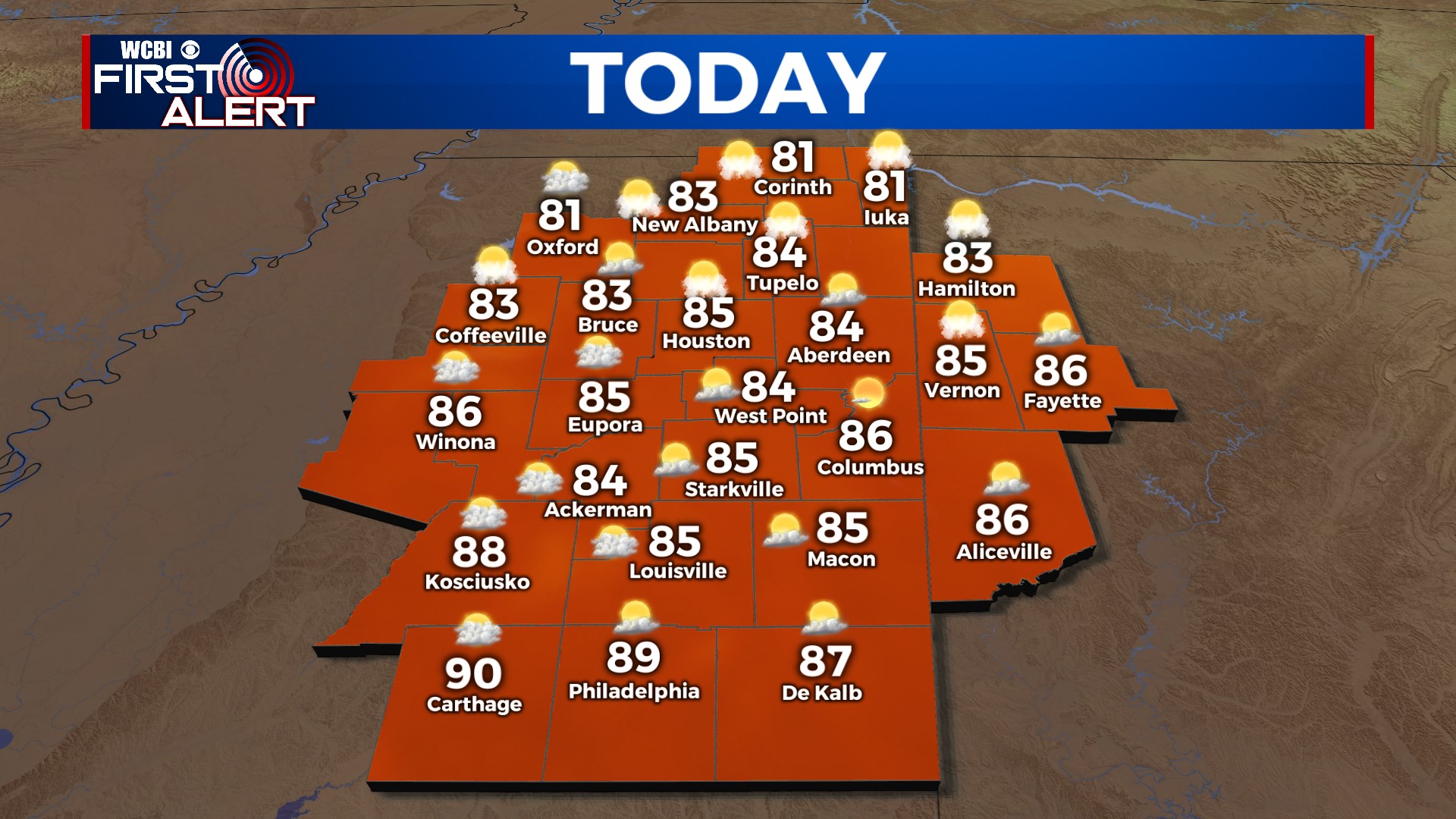 Pleasant, warm weekend ahead - Home - WCBI TV | Telling Your Story