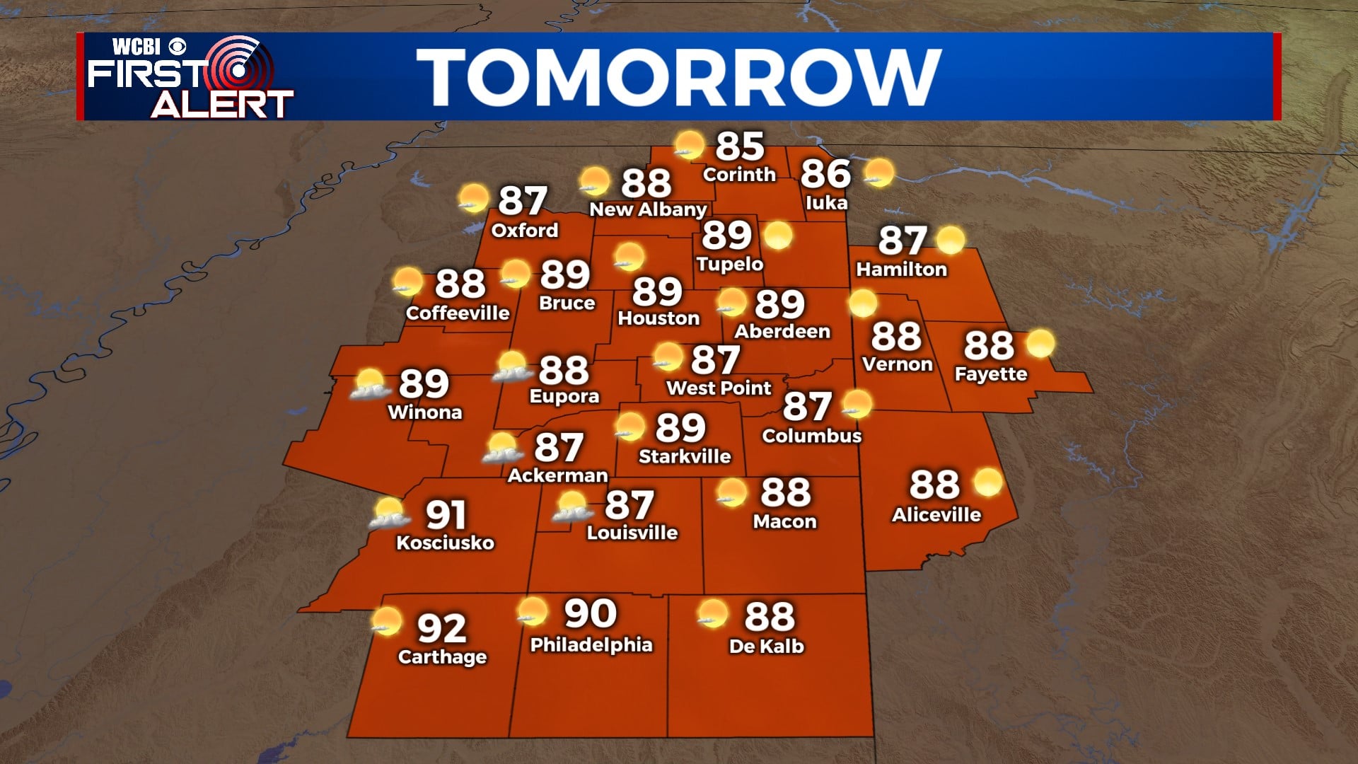 Mostly dry weekend, rain chance returns Monday - Home - WCBI TV ...