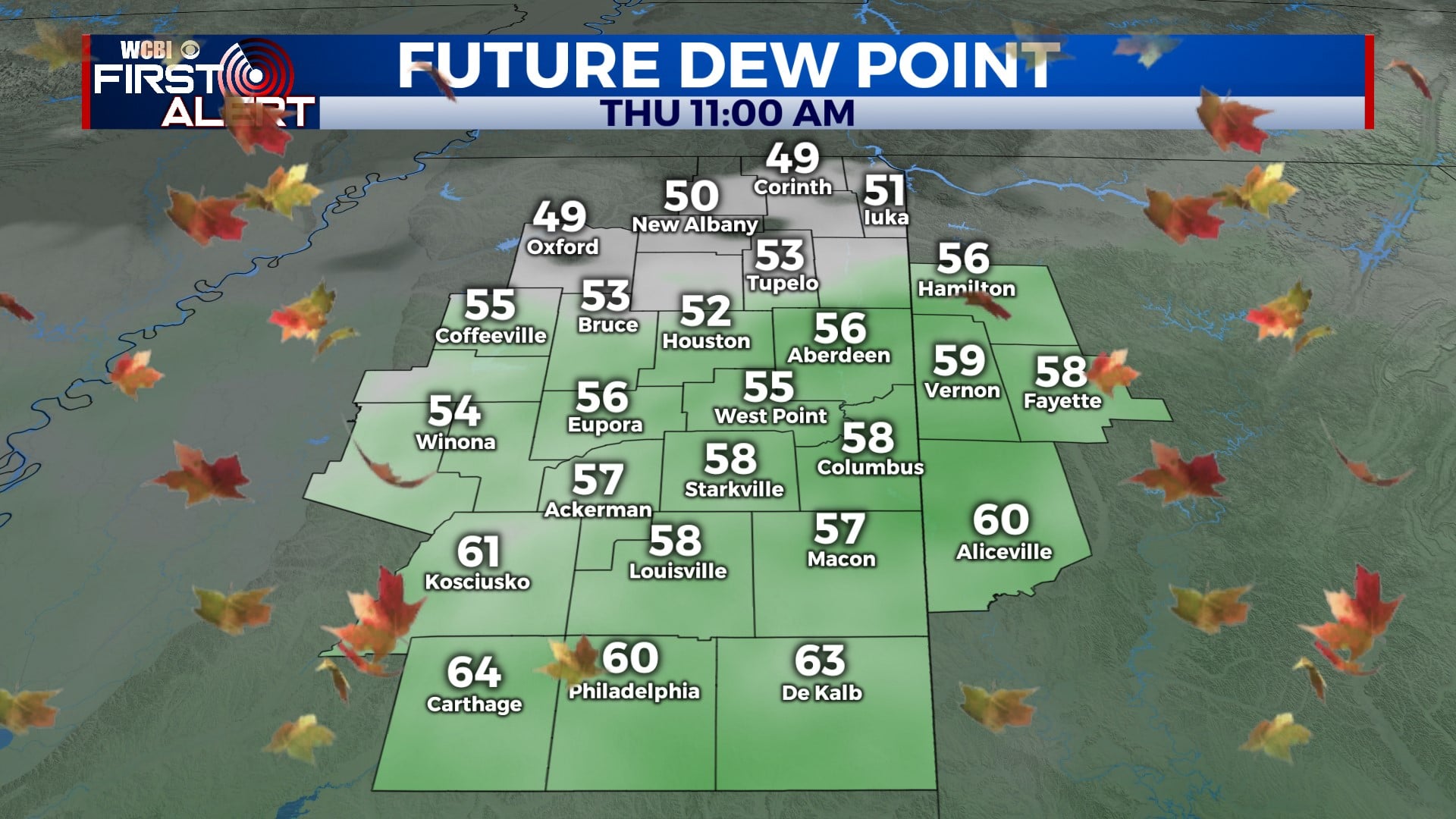 Fall Feel to the Air on Thursday - Home - WCBI TV | Telling Your Story