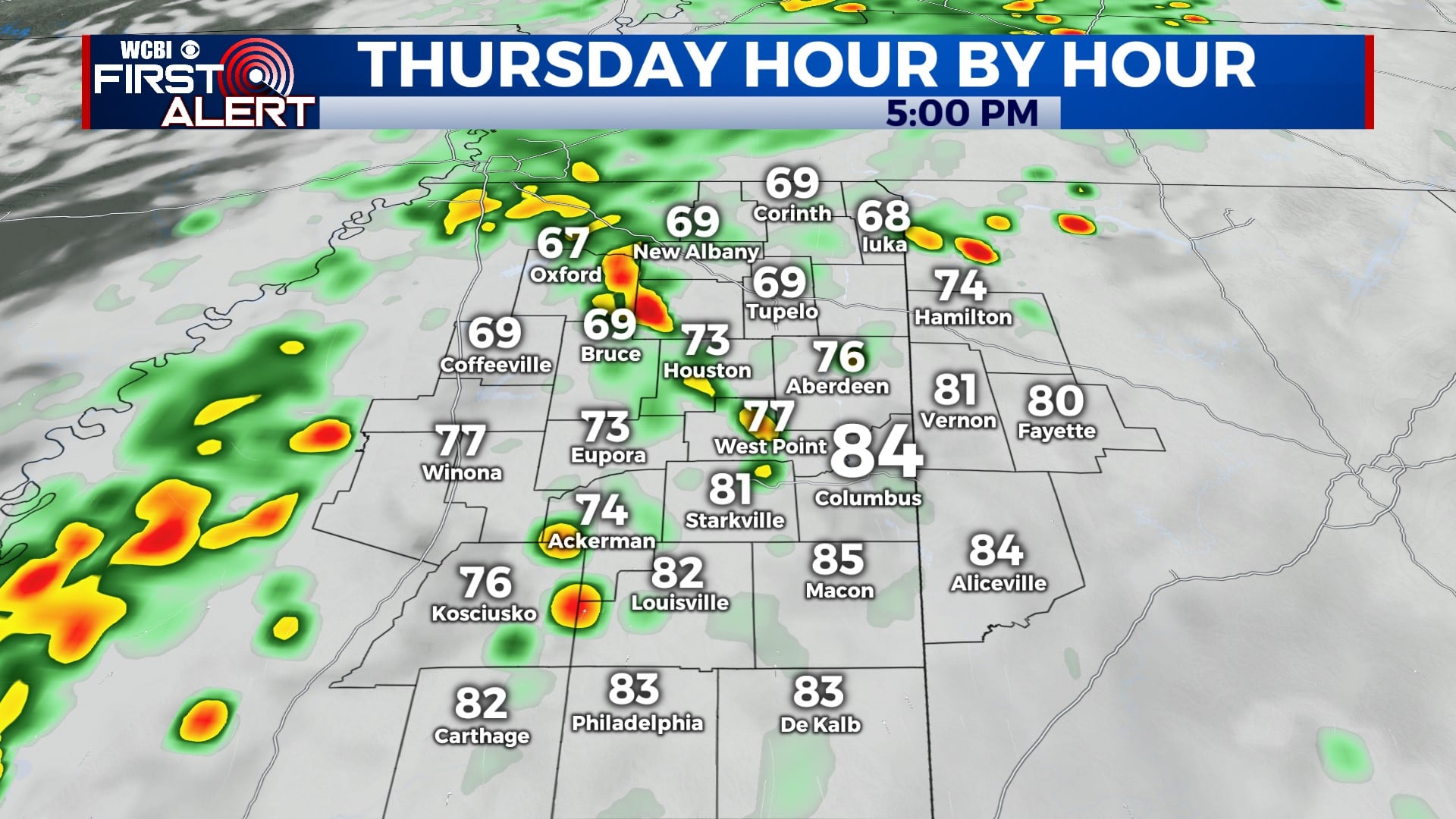 Cold front approaches, finally a chance for rain - Home - WCBI TV ...