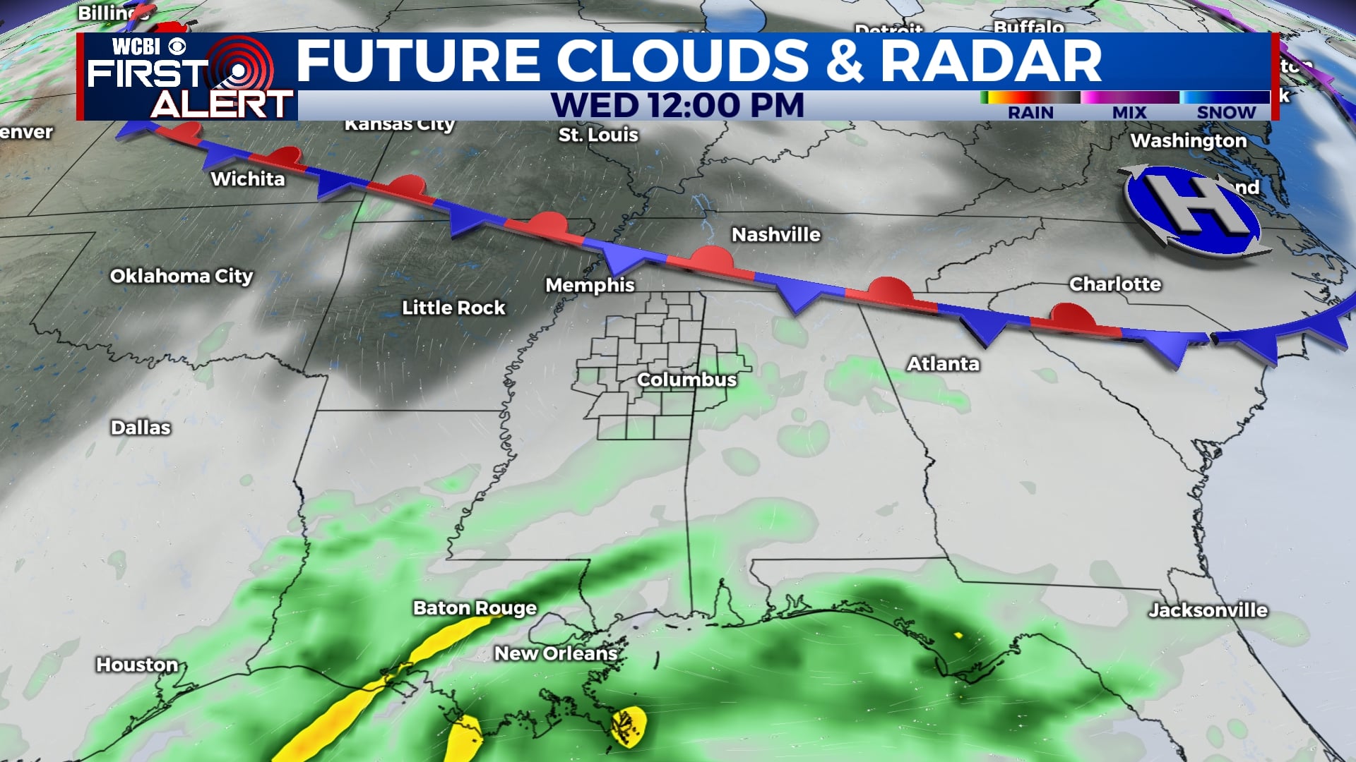 Weak rain chance for end of week - Home - WCBI TV | Telling Your Story
