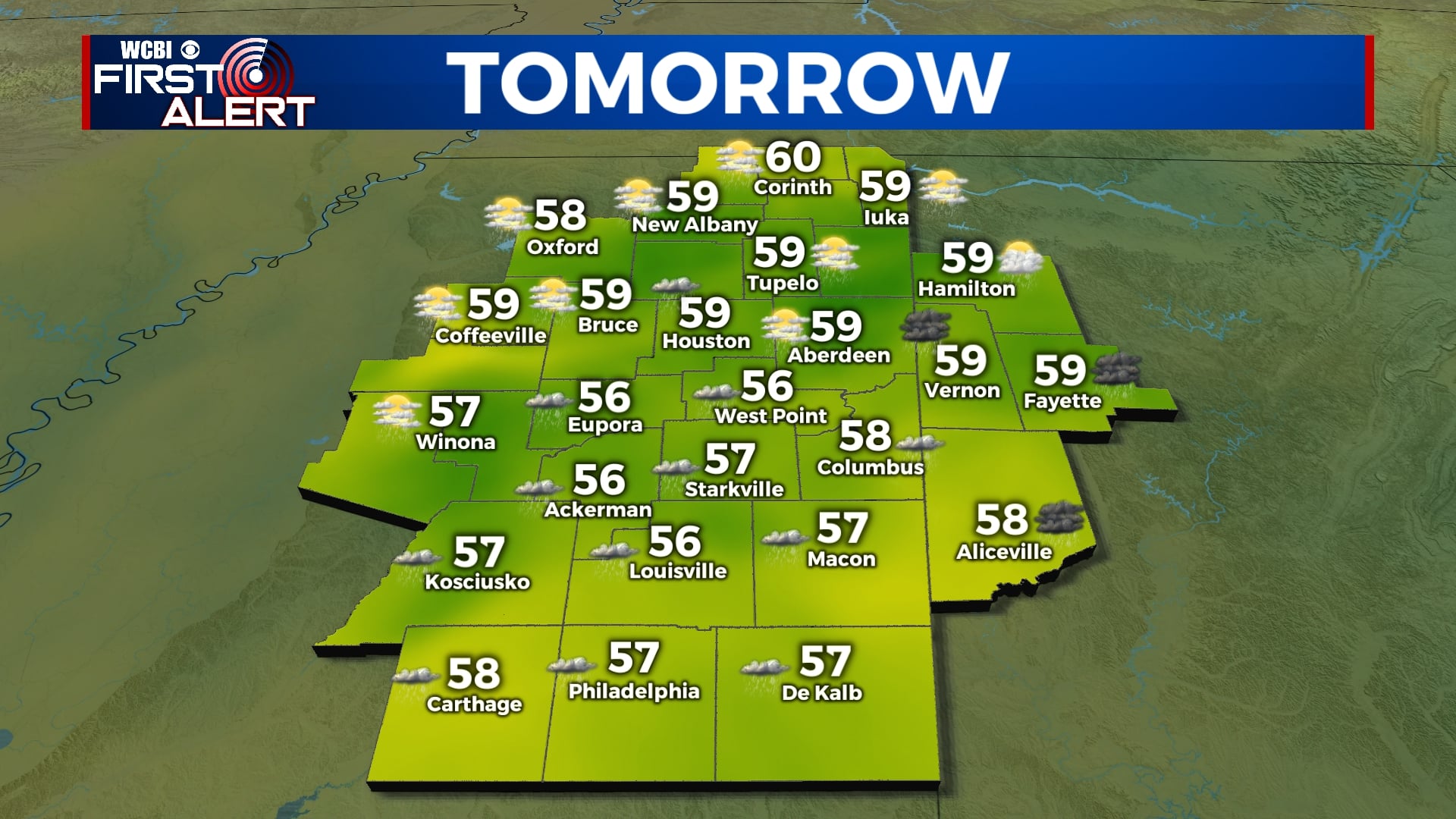 Middle of the week rain and drop in temperatures - Home - WCBI TV ...