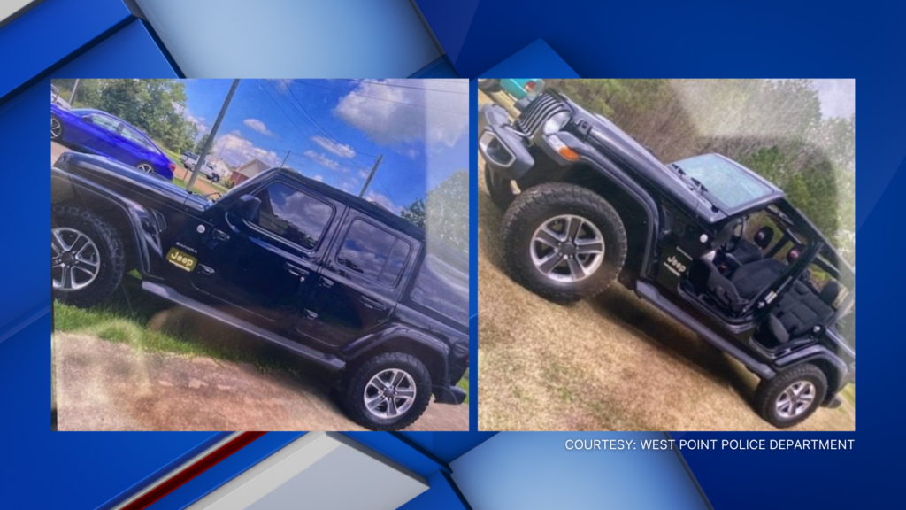 West Point police seek help locating stolen Jeep Wrangler