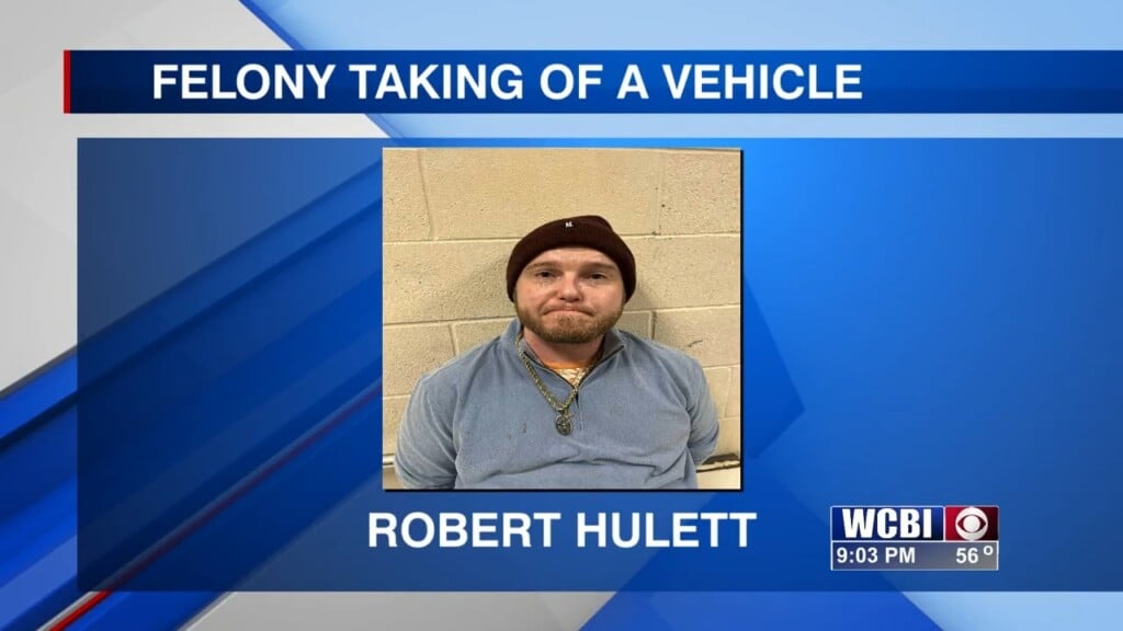 Tupelo Police Make An Arrest For Felony Taking A Motor Vehicle