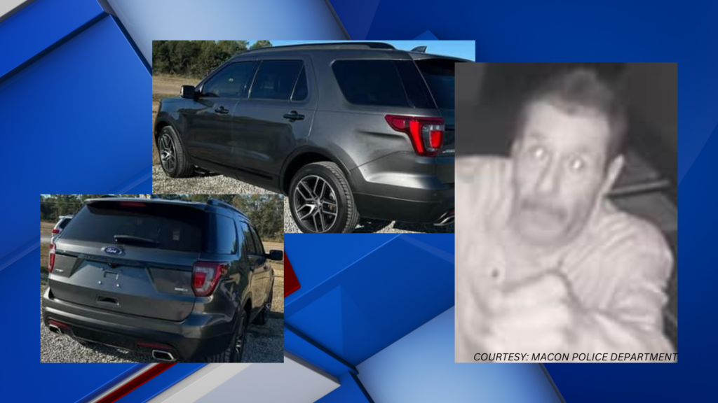 Macon police search for suspect in vehicle theft investigation