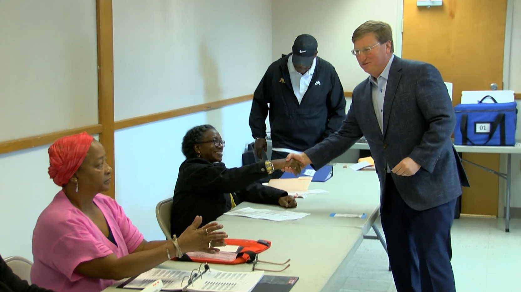 Election Day: Governor Tate Reeves casts his vote at the polls