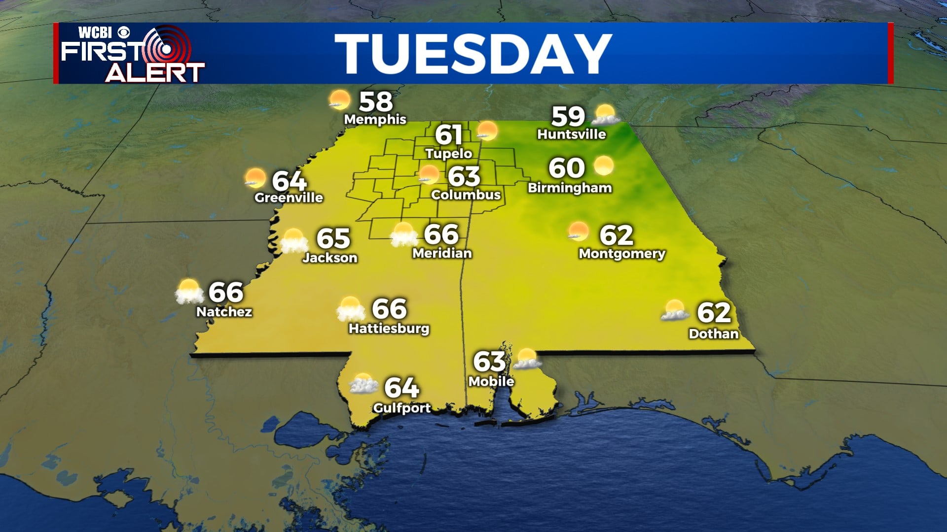 Nice Tuesday before colder air moves in mid-week - Home - WCBI TV ...