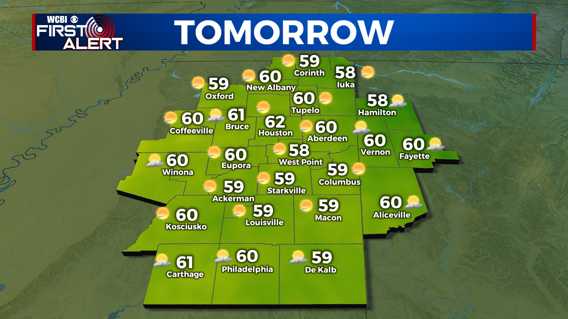 Gradually warming ahead of the storms - Home - WCBI TV | Telling Your Story