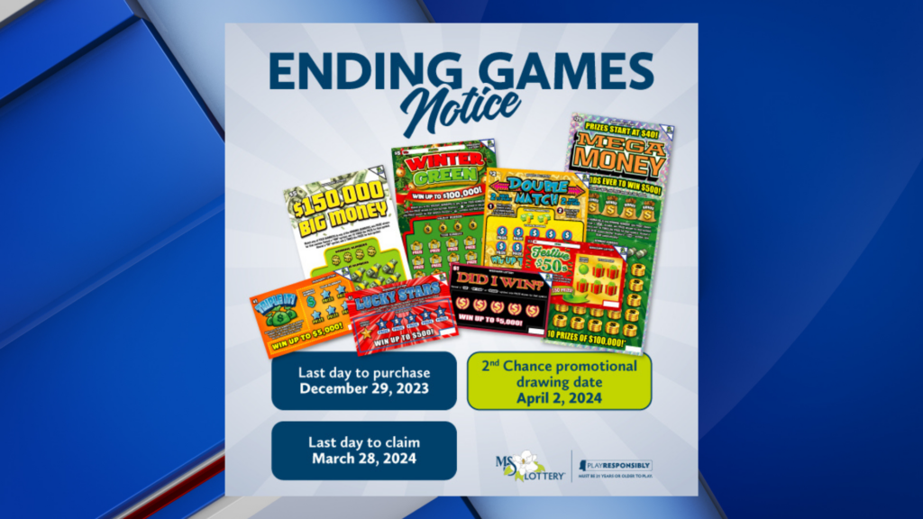 Mississippi lottery announces end date for 8 scratch-off games