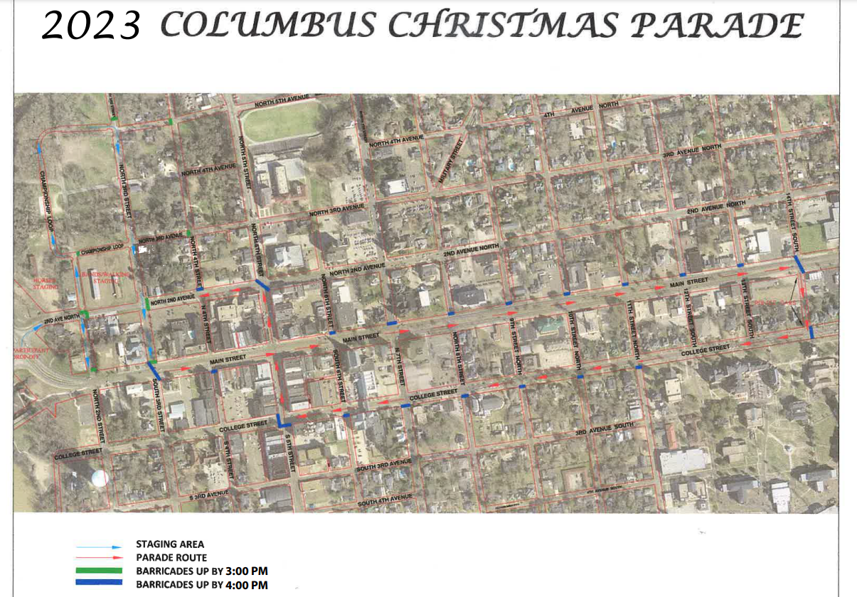 Street Closings for 2023 Columbus Christmas Parade - Vimarsana News