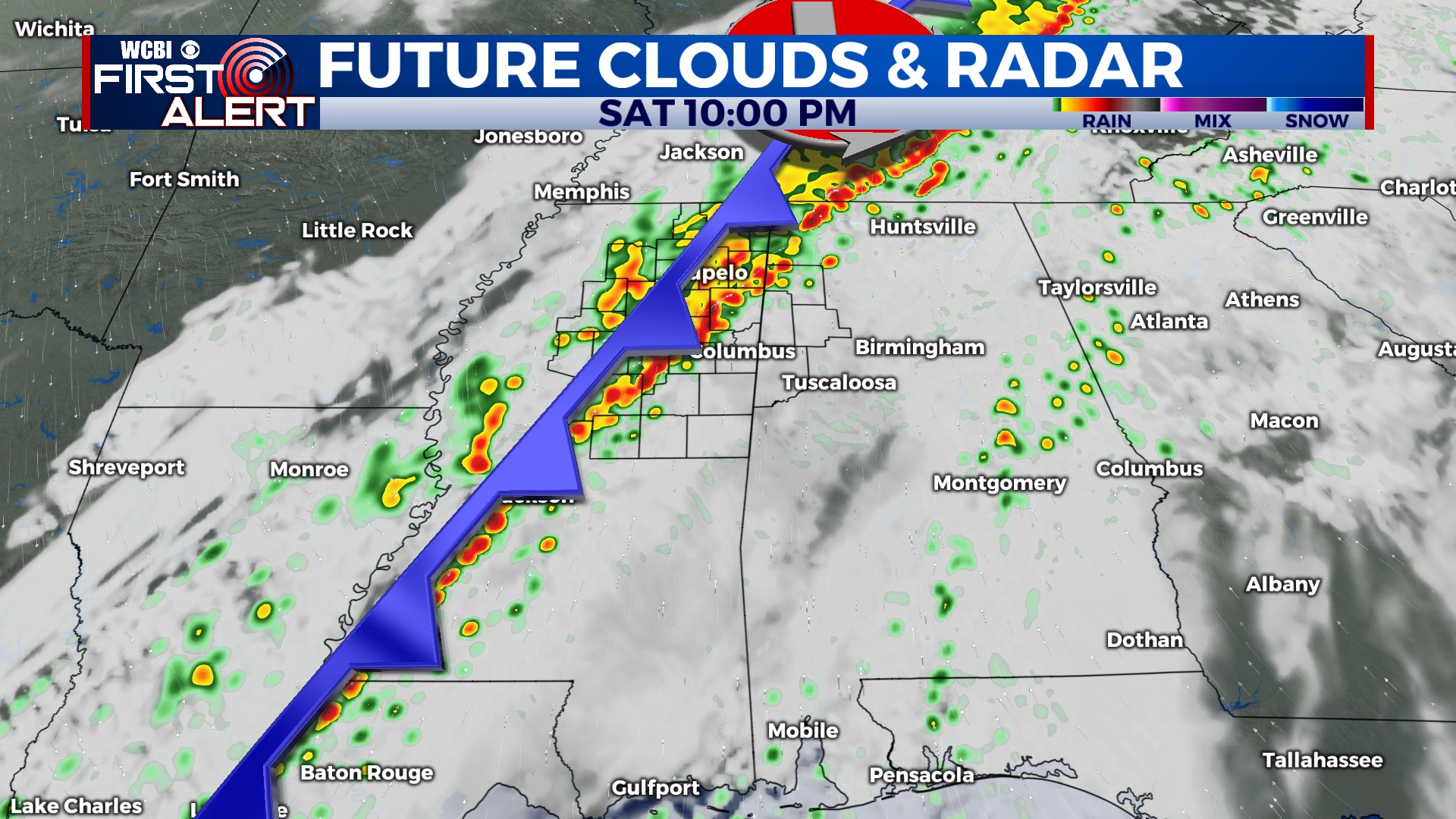 Warm and stormy Saturday - Home - WCBI TV | Telling Your Story
