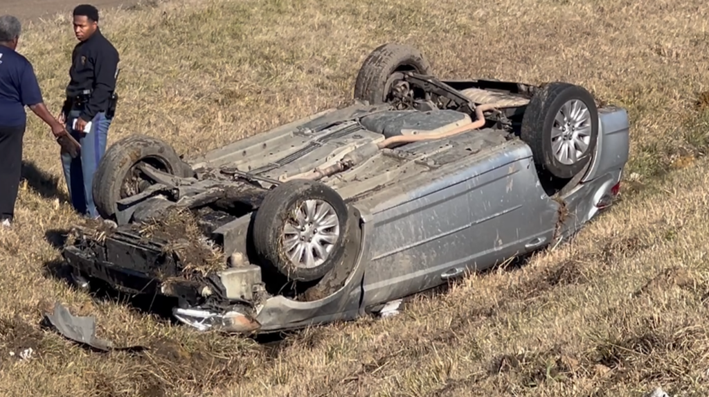 State troopers investigate after car flips on Highway 82