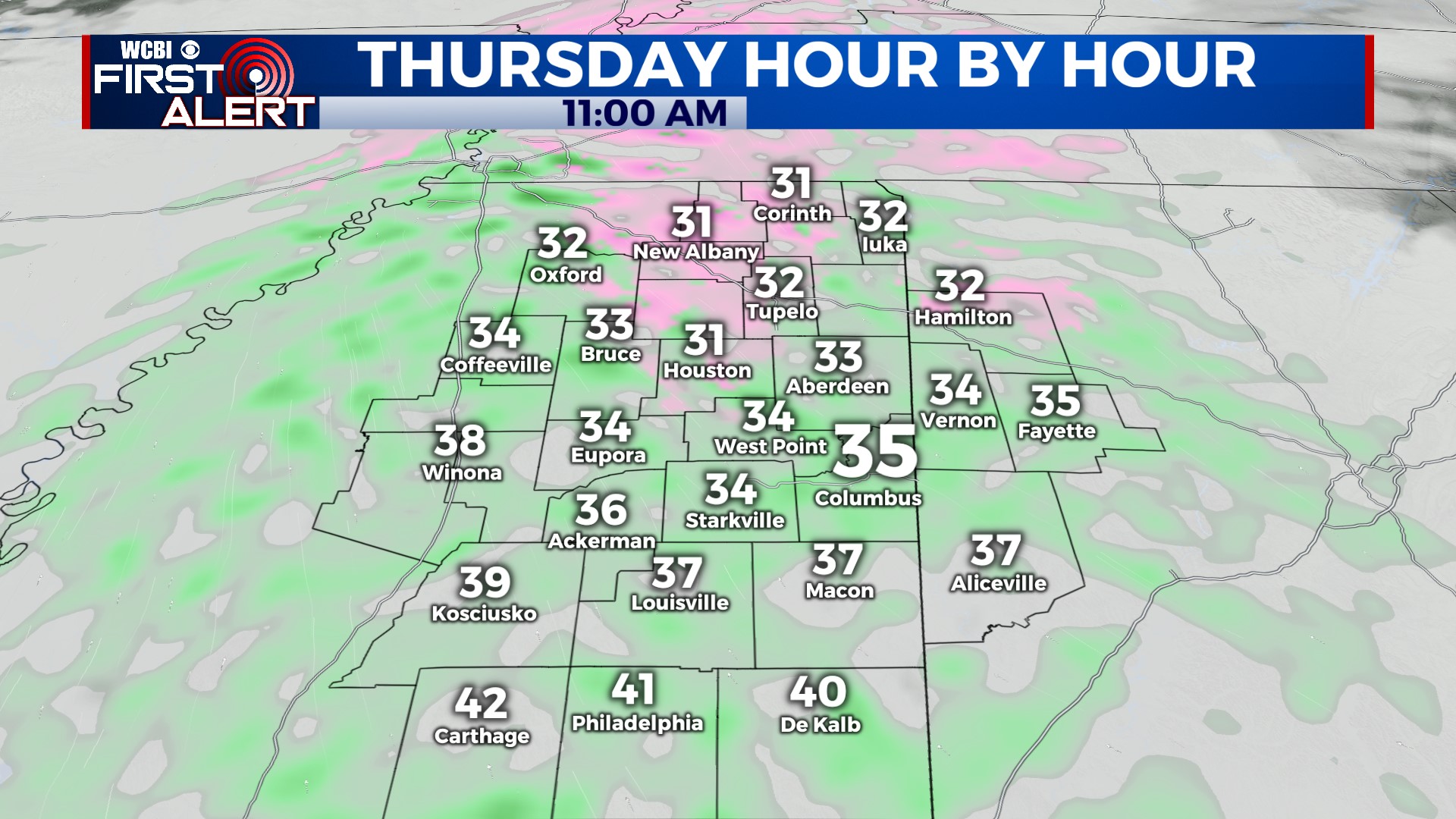Freezing drizzle north Thursday, Arctic air returns for the weekend ...