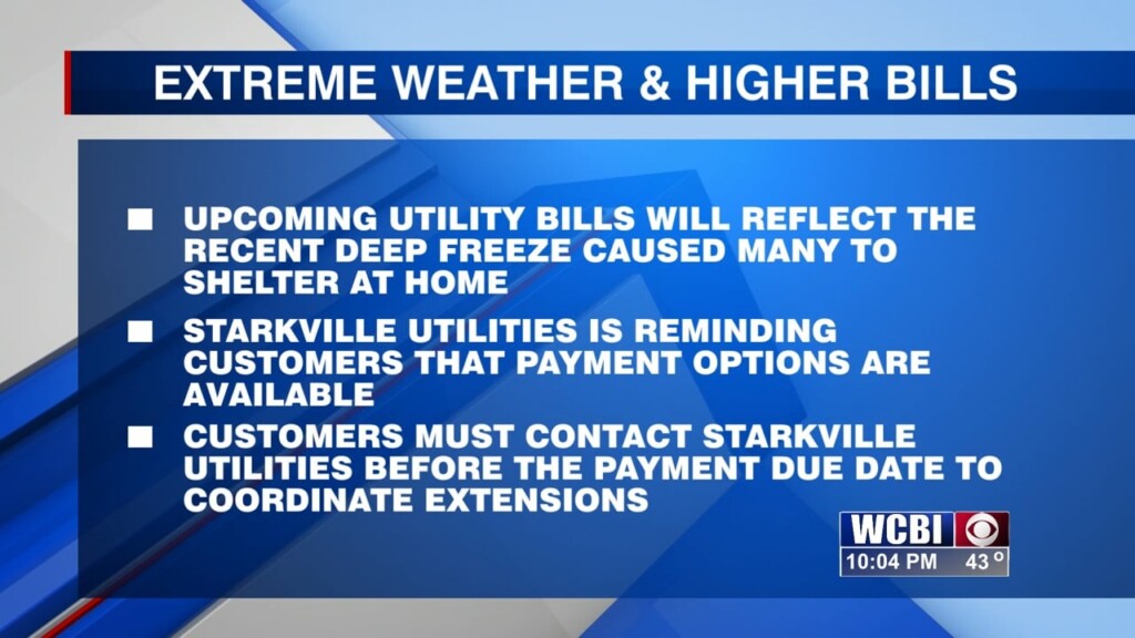 Starkville Utilities Offers Payment Plans After Extreme Cold Weather