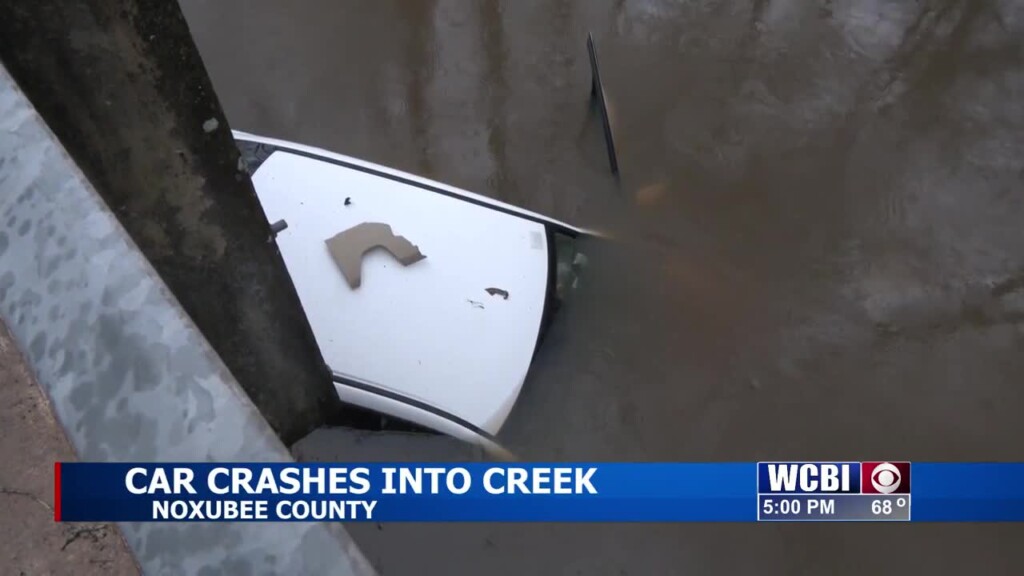 Noxubee County Driver Escapes Vehicle After Crashing Into Creek
