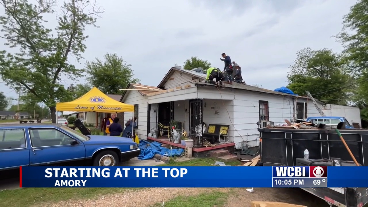 Lions Club members help Monroe Strong with rebuilding Amory - Vimarsana News