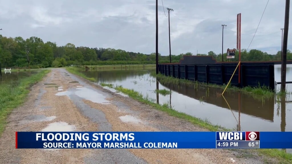 Flooding covers Calhoun City High School baseball field