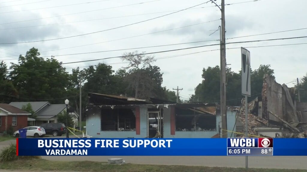 Vardaman Community Pitches In After Large Fire Hits Downtown
